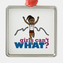 Running Girl in Red Christmas Ornaments