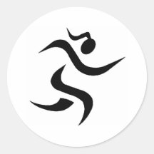 running Girl Stickers