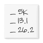 Running Goal Checklist Magnet