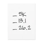 Running Goal Checklist Vertical Postcard