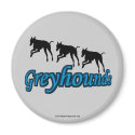 Running Greyhound Silhouette Dog Photo Magnet