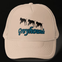 Running Greyhounds Silhouette Dog Lover Hat by SmilinEyesTreasures Running Greyhounds Silhouette Dog Lover Hat