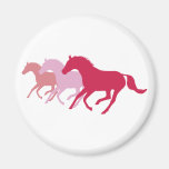 Running Horse (Red) Fridge Magnet