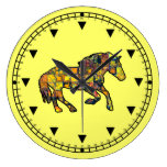 RUNNING HORSE SQUARED Clock