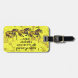 RUNNING HORSES SQUARED Luggage Tag