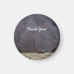 Running horses Thank You Magnet