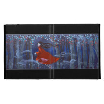 Running in the Woods at Night. On Black. iPad Case
