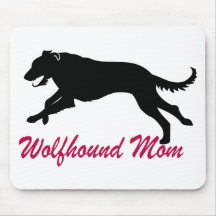 Running Irish Wolfhound Mom Mouse Pad