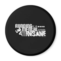 Running is a Mental Sport Fridge Magnets