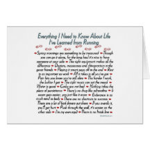 Running Life Lessons Greeting Card