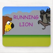 Running Lion mousepads