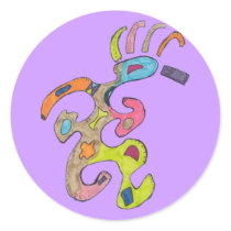"Running Man" Abstract Sticker by RLMdesignes "Running Man" Abstract Sticker