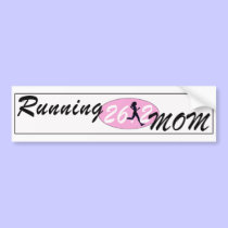 Running Mom 26.2 Bumper Sticker bumper stickers