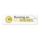 Running on Biodiesel bumper stickers