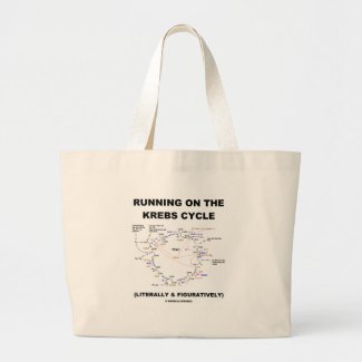 Running On The Krebs Cycle (Science Humor) Canvas Bags