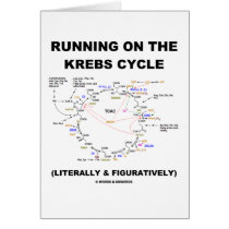 Running On The Krebs Cycle (Science Humor) Card