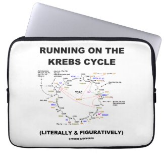 Running On The Krebs Cycle (Science Humor) Laptop Sleeves