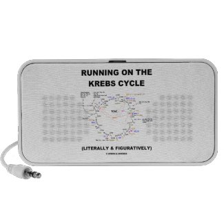 Running On The Krebs Cycle (Science Humor) Notebook Speaker