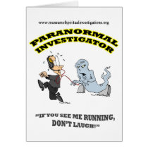 Running Paranormal Investigator Greeting Card