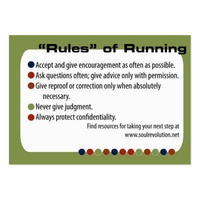 Running Partner Card (chubby card) Business Card Templates by soulrevolution