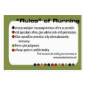 Running Partner Card (chubby card) business cards by soulrevolution Running Partner Card (chubby card) business cards