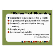 Running Partner Card (chubby card) business cards