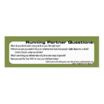 Running Partner Questions (profile card) business cards