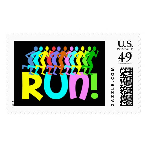 Runner Christmas Cards, Runner Christmas Card Templates, Postage