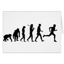 Running Runners Athletics Race and Marathon Greeting Cards