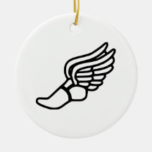 Running Shoe With Wings Christmas Ornaments