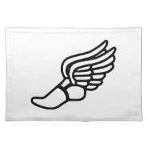 Running Shoe With Wings Place Mats