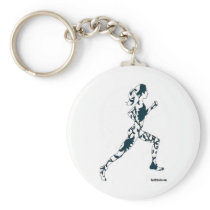 Running Silhouette - Floral Keychains