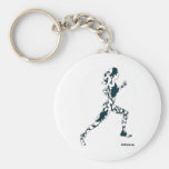 Running Silhouette - Floral Keychains