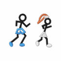 Running Stick Figures embroidered shirts by ZazzleEmbroidery Running Stick Figures embroidered shirts
