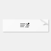 Running Stickman Bumper Stickers