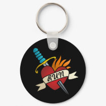 Running Tattoo Keychain