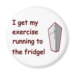 Running To The Fridge Refrigerator Magnets