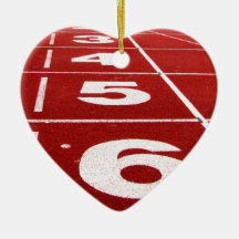Running track christmas tree ornament