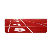 Running track custom return address labels