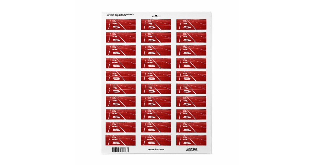 Running track label | Zazzle