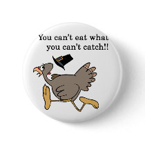 Running Turkey Pinback Buttons