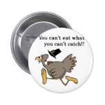 Running Turkey Pinback Buttons