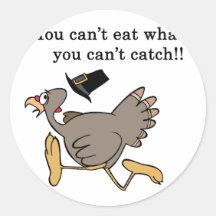 Running Turkey Stickers