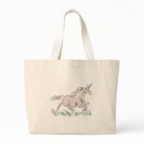 running wild pink unicorn canvas bags
