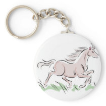 running wild pink unicorn keychain