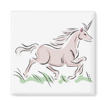 running wild pink unicorn magnets