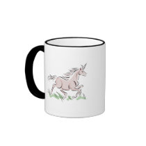 running wild pink unicorn coffee mugs