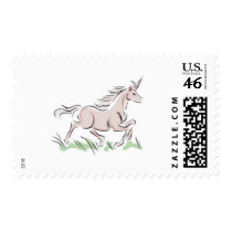 running wild pink unicorn postage