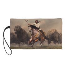 Running With Buffalo Wristlet Clutch