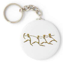 Running Women-gold Key Chains